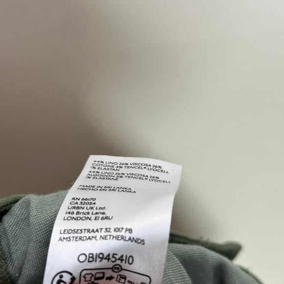 ANTHROPOLOGIE x PILCRO Adi Mid-Rise Frayed Relaxed Flare Pants Linen Sz 33 {3B8} - Picture 6 of 6